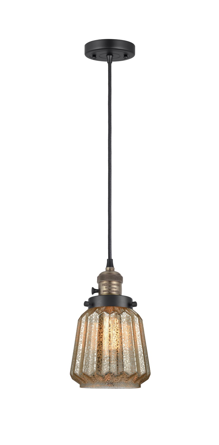 LED Mini Pendant by Innovations - Franklin Restoration Collection, Black Antique Brass Finish - 201CSW-BAB-G146-LED