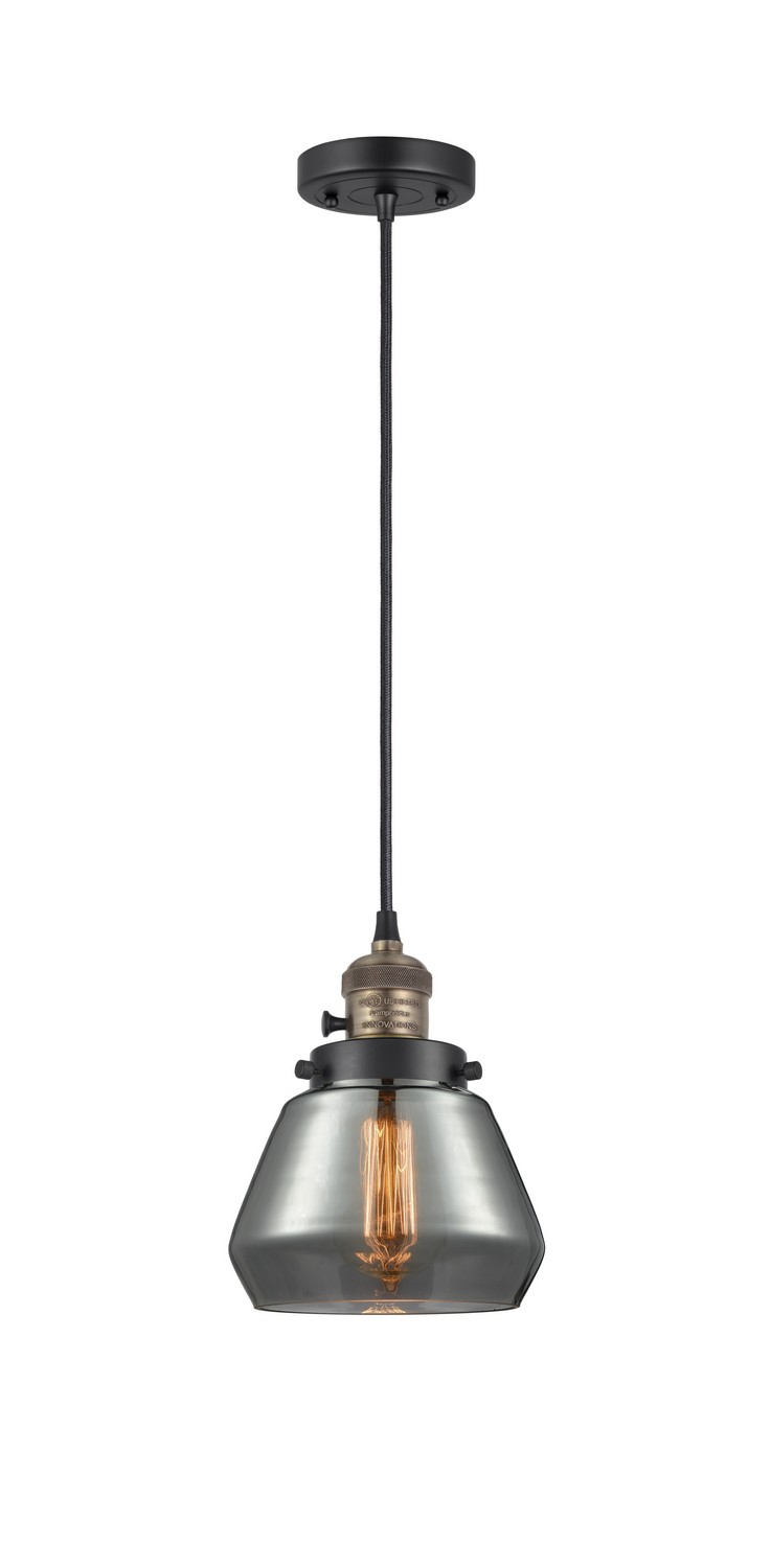 LED Mini Pendant by Innovations - Franklin Restoration Collection, Black Antique Brass Finish - 201CSW-BAB-G173-LED
