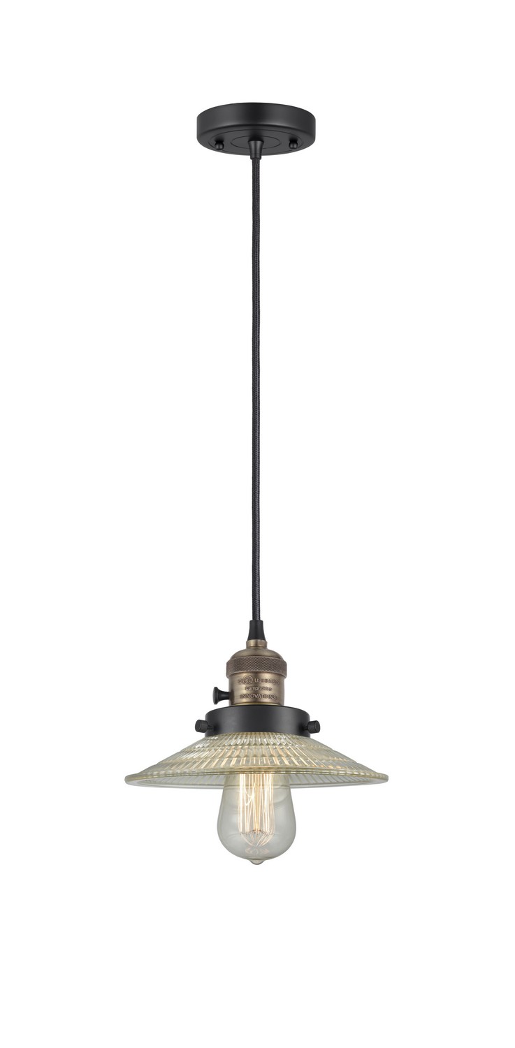 One Light Mini Pendant by Innovations - Franklin Restoration Collection, Black Antique Brass Finish - 201CSW-BAB-G2
