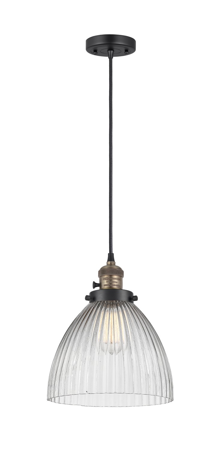 LED Mini Pendant by Innovations - Franklin Restoration Collection, Black Antique Brass Finish - 201CSW-BAB-G222-LED