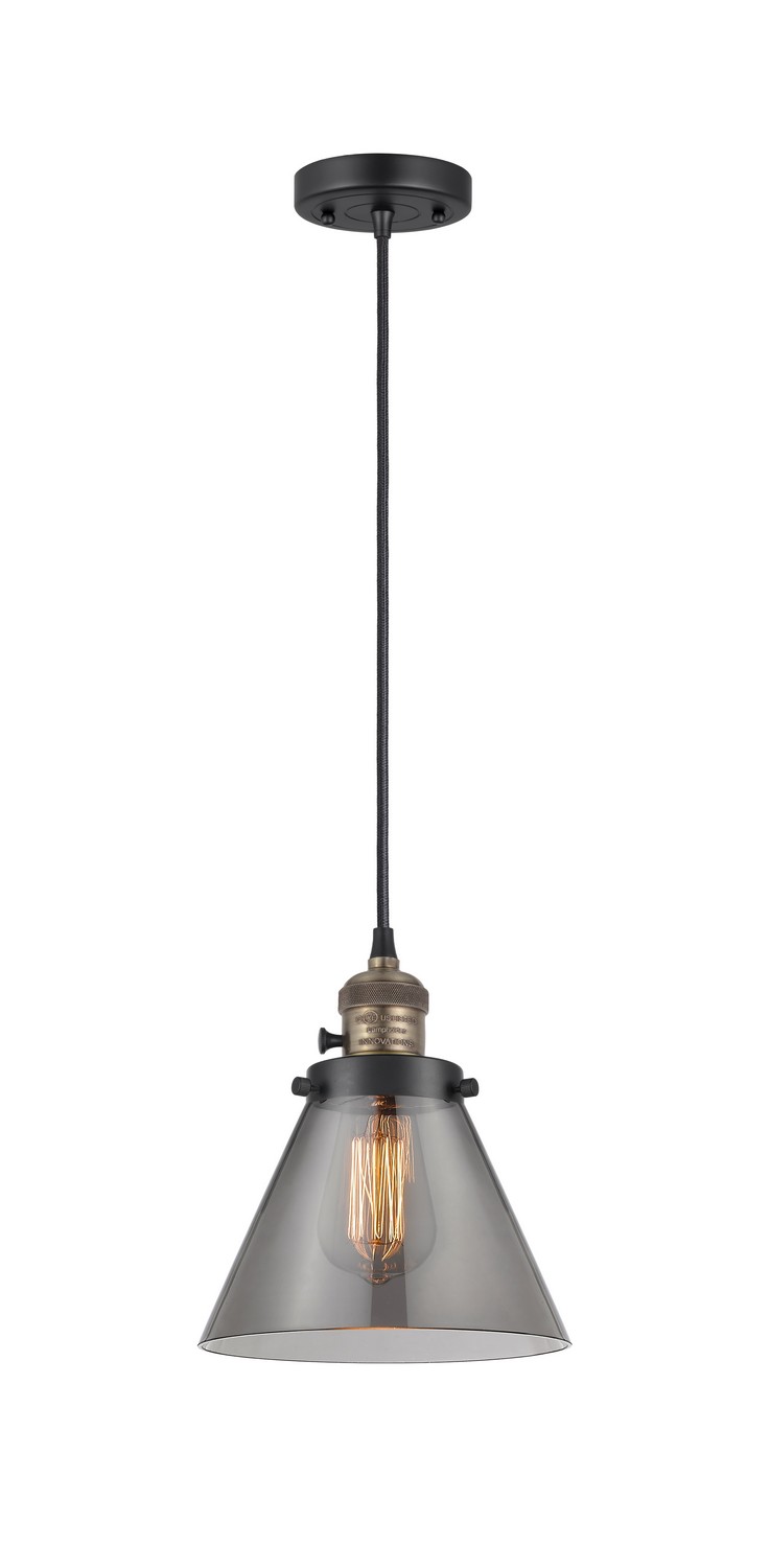 LED Mini Pendant by Innovations - Franklin Restoration Collection, Black Antique Brass Finish - 201CSW-BAB-G43-LED