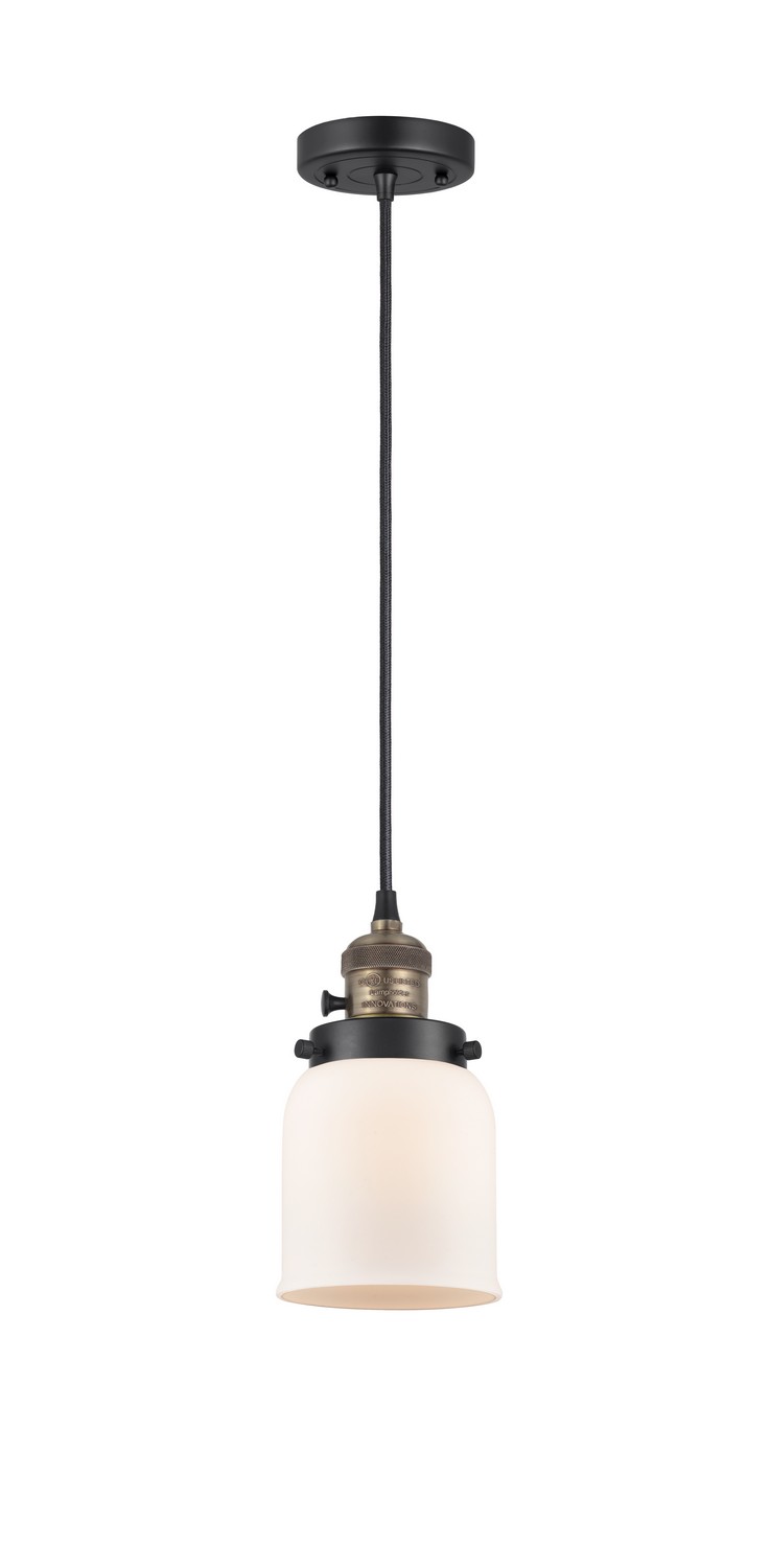 LED Mini Pendant by Innovations - Franklin Restoration Collection, Black Antique Brass Finish - 201CSW-BAB-G51-LED
