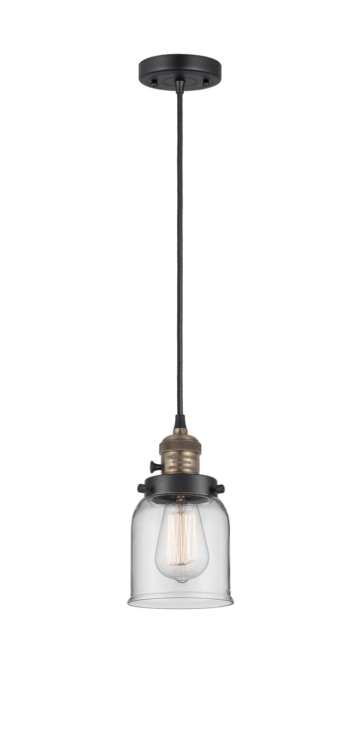 LED Mini Pendant by Innovations - Franklin Restoration Collection, Black Antique Brass Finish - 201CSW-BAB-G52-LED