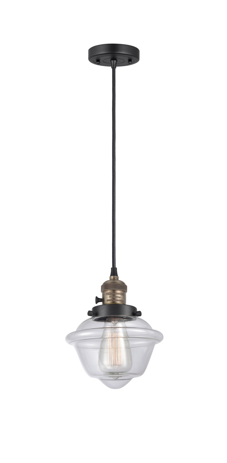 LED Mini Pendant by Innovations - Franklin Restoration Collection, Black Antique Brass Finish - 201CSW-BAB-G532-LED