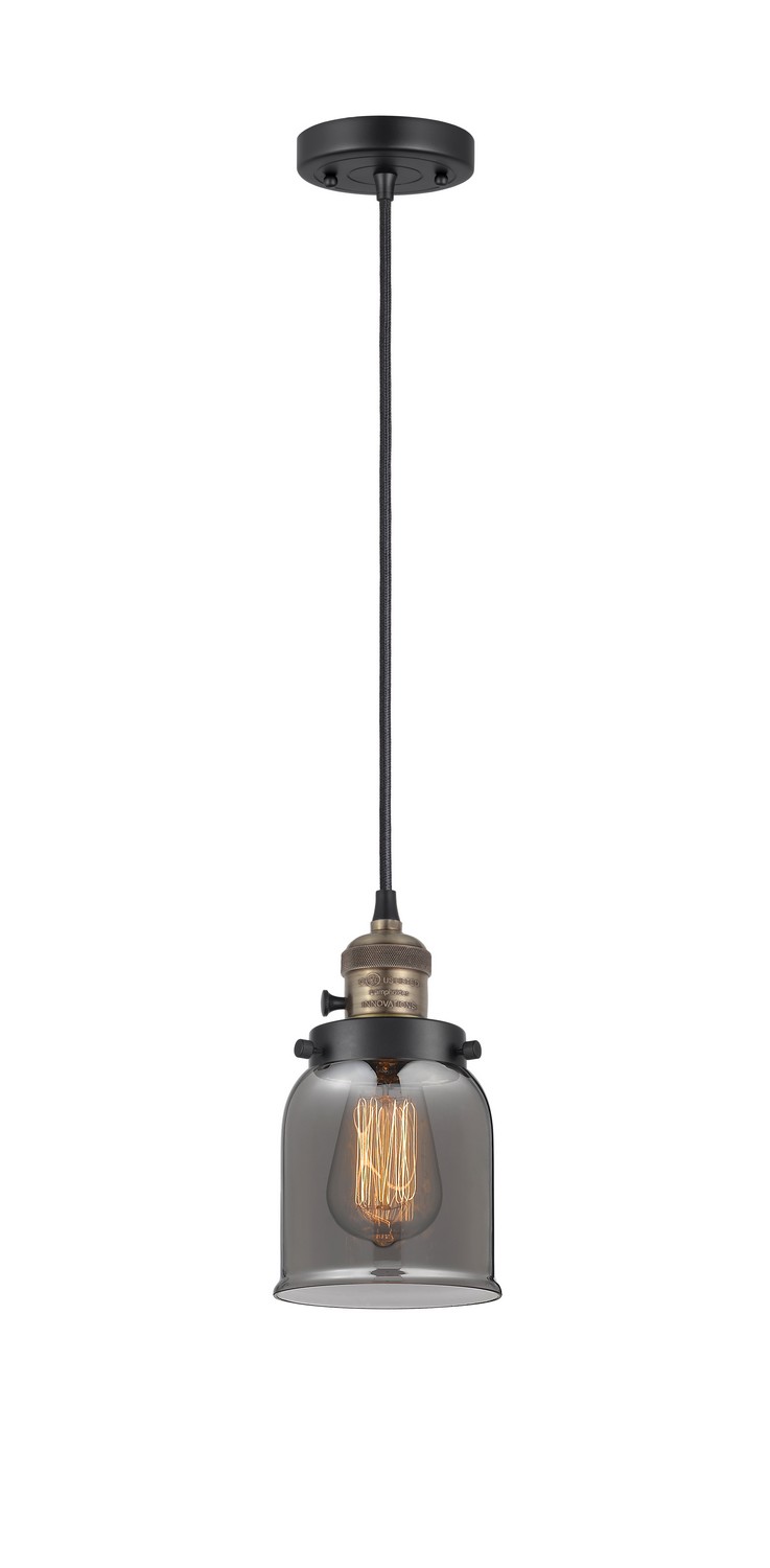 LED Mini Pendant by Innovations - Franklin Restoration Collection, Black Antique Brass Finish - 201CSW-BAB-G53-LED