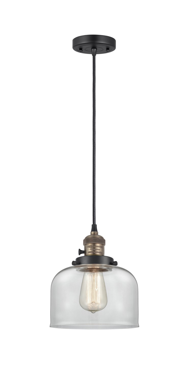LED Mini Pendant by Innovations - Franklin Restoration Collection, Black Antique Brass Finish - 201CSW-BAB-G72-LED