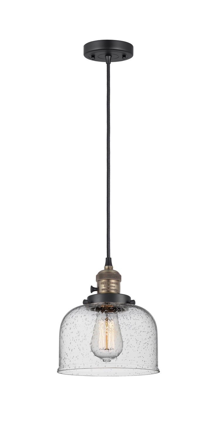 LED Mini Pendant by Innovations - Franklin Restoration Collection, Black Antique Brass Finish - 201CSW-BAB-G74-LED