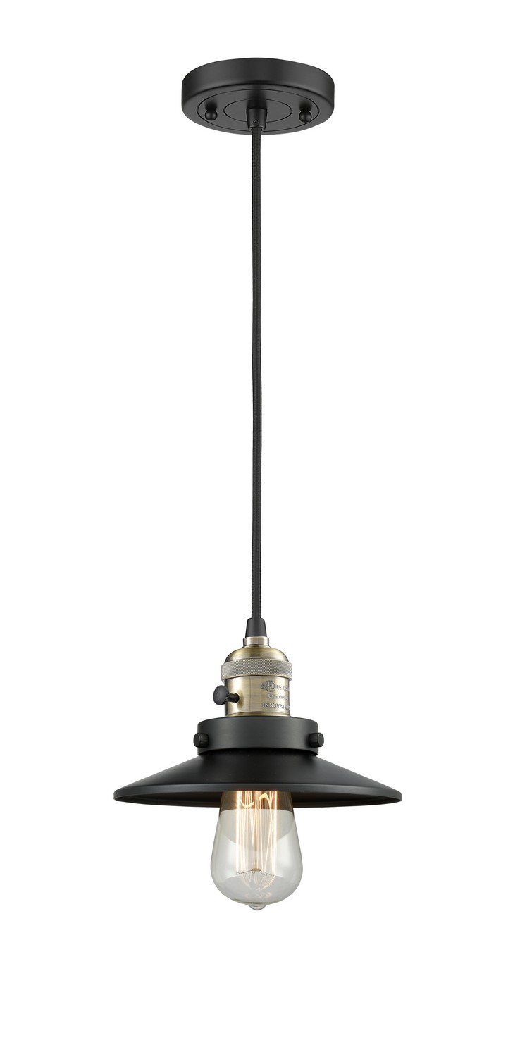 LED Mini Pendant by Innovations - Franklin Restoration Collection, Black Antique Brass Finish - 201CSW-BAB-M6-LED