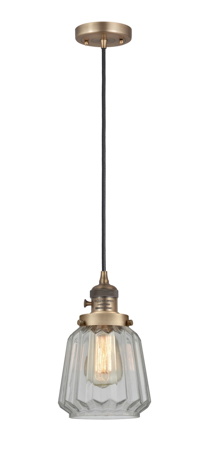 LED Mini Pendant by Innovations - Franklin Restoration Collection, Brushed Brass Finish - 201CSW-BB-G142-LED