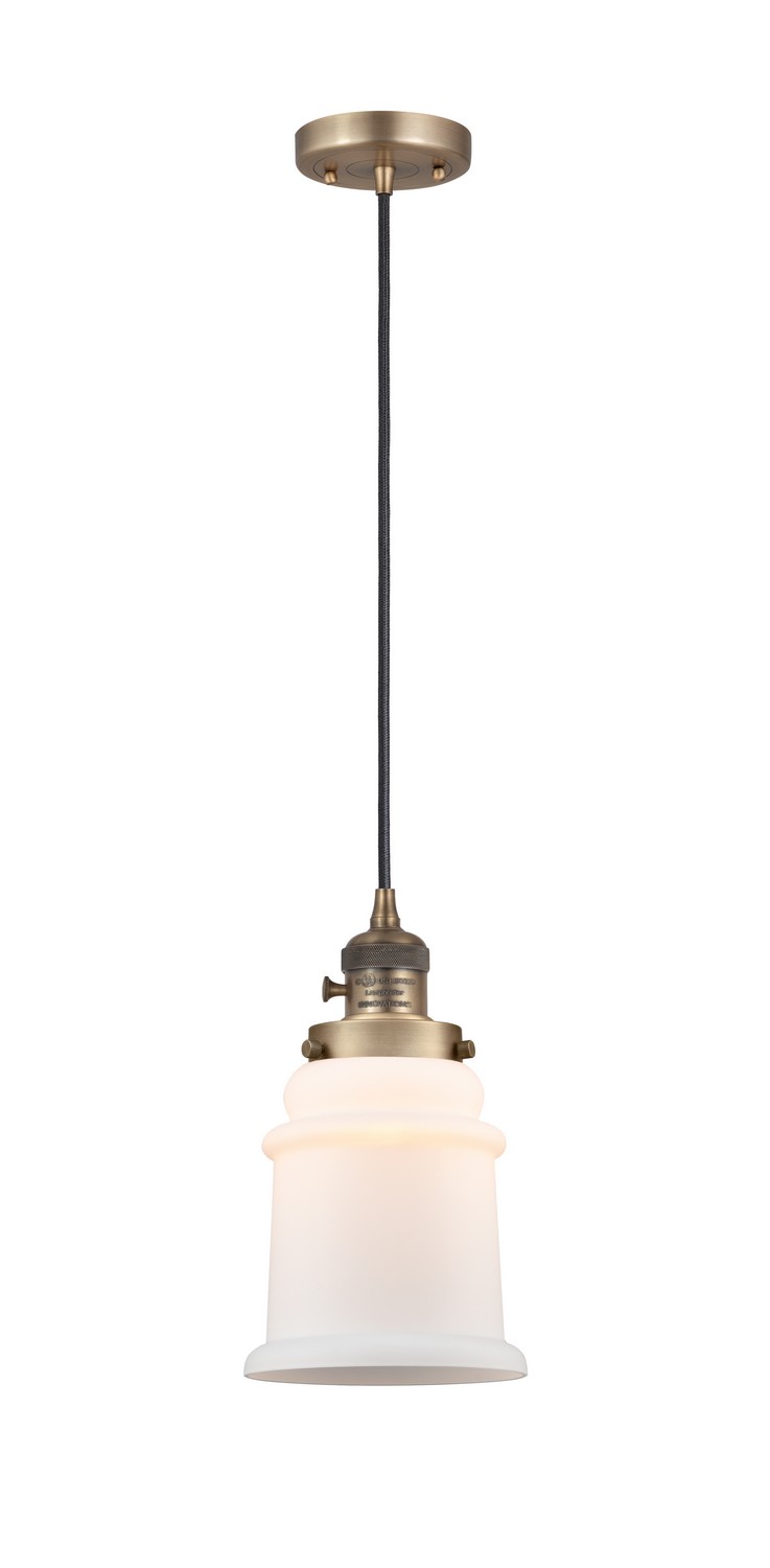 LED Mini Pendant by Innovations - Franklin Restoration Collection, Brushed Brass Finish - 201CSW-BB-G181-LED