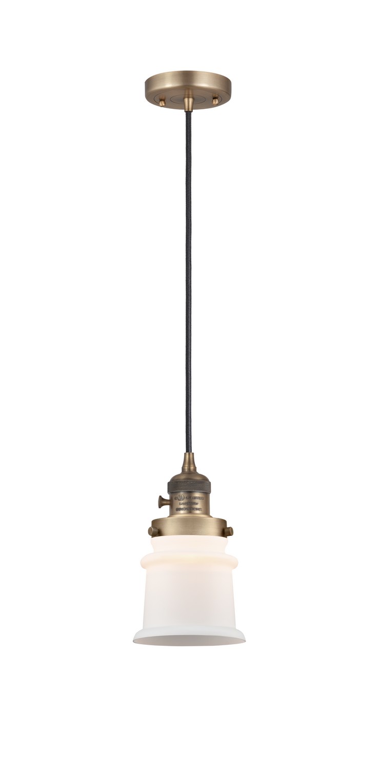 LED Mini Pendant by Innovations - Franklin Restoration Collection, Brushed Brass Finish - 201CSW-BB-G181S-LED