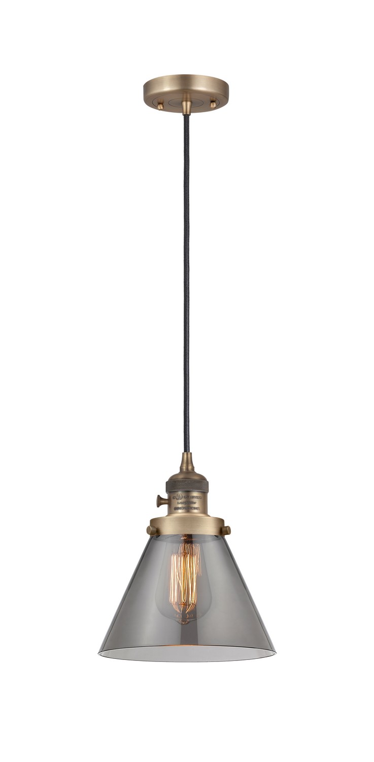 LED Mini Pendant by Innovations - Franklin Restoration Collection, Brushed Brass Finish - 201CSW-BB-G43-LED
