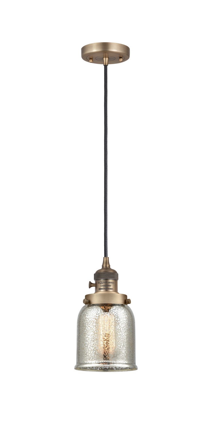 One Light Mini Pendant by Innovations - Franklin Restoration Collection, Brushed Brass Finish - 201CSW-BB-G58