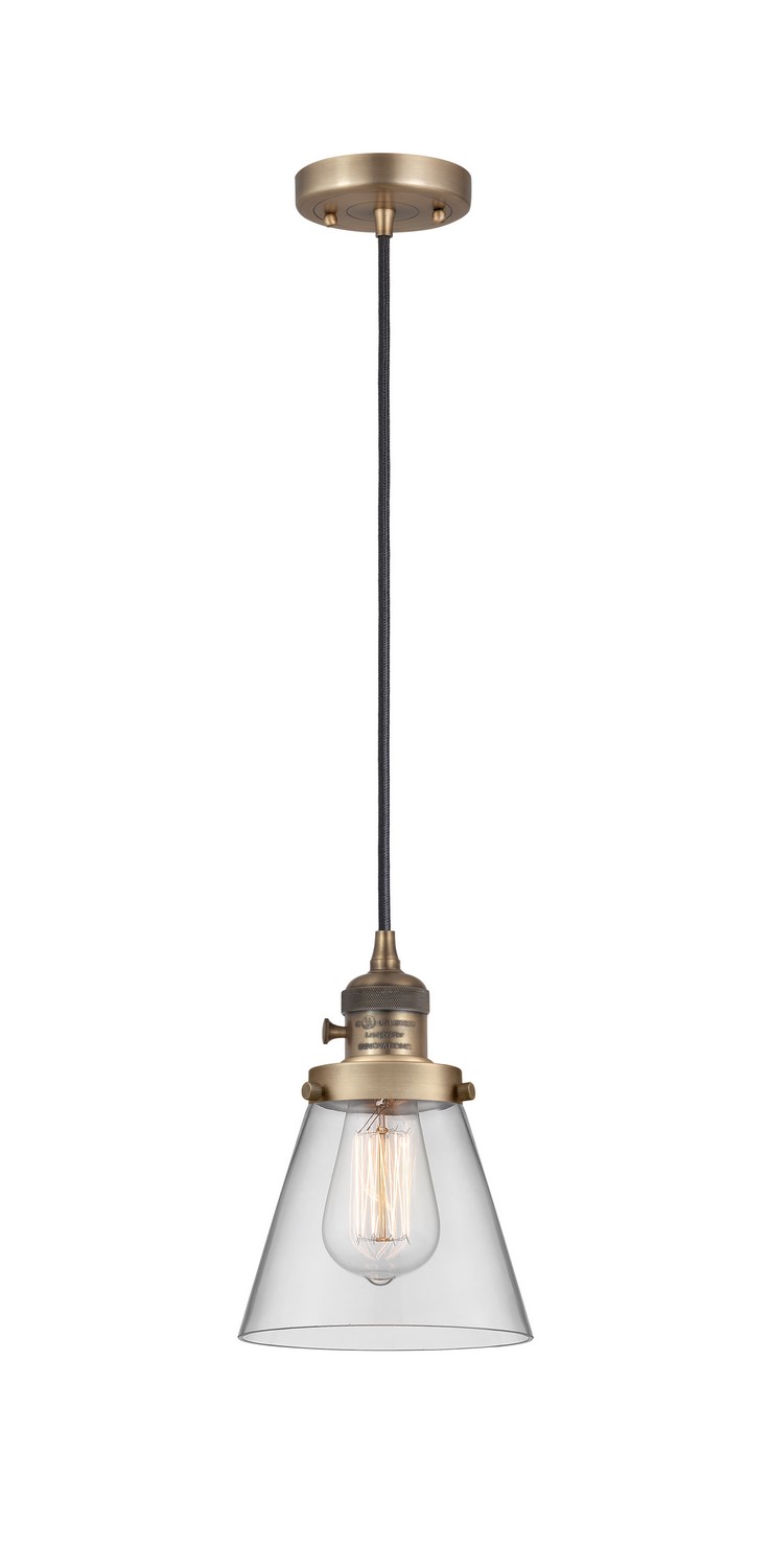 LED Mini Pendant by Innovations - Franklin Restoration Collection, Brushed Brass Finish - 201CSW-BB-G62-LED