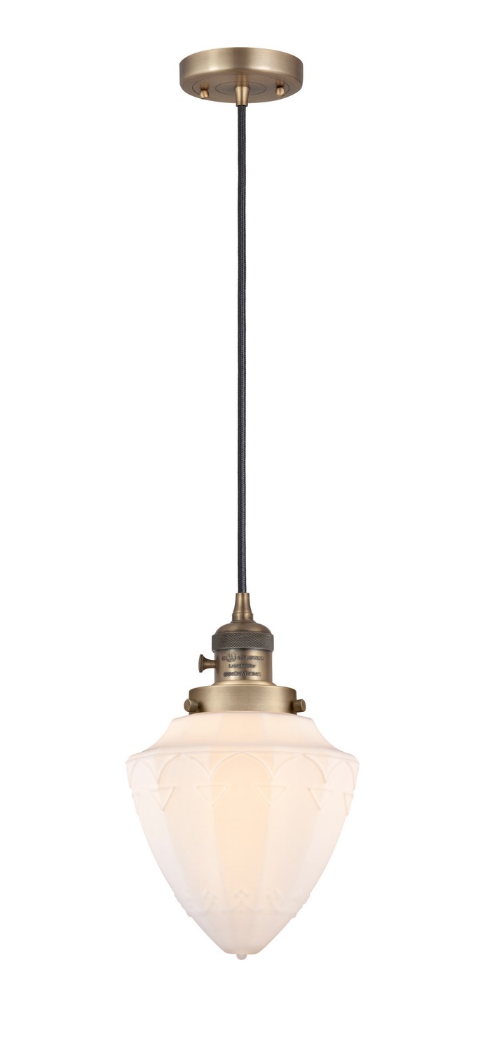 LED Mini Pendant by Innovations - Franklin Restoration Collection, Brushed Brass Finish - 201CSW-BB-G661-7-LED