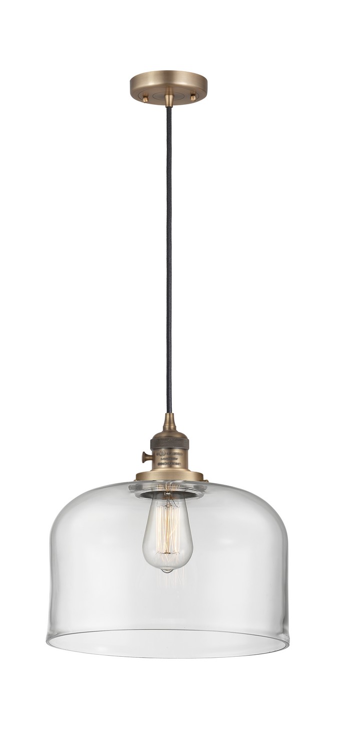 LED Mini Pendant by Innovations - Franklin Restoration Collection, Brushed Brass Finish - 201CSW-BB-G72-L-LED