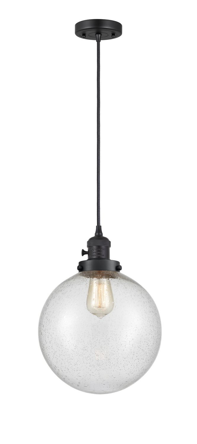 LED Mini Pendant by Innovations - Franklin Restoration Collection, Matte Black Finish - 201CSW-BK-G204-10-LED