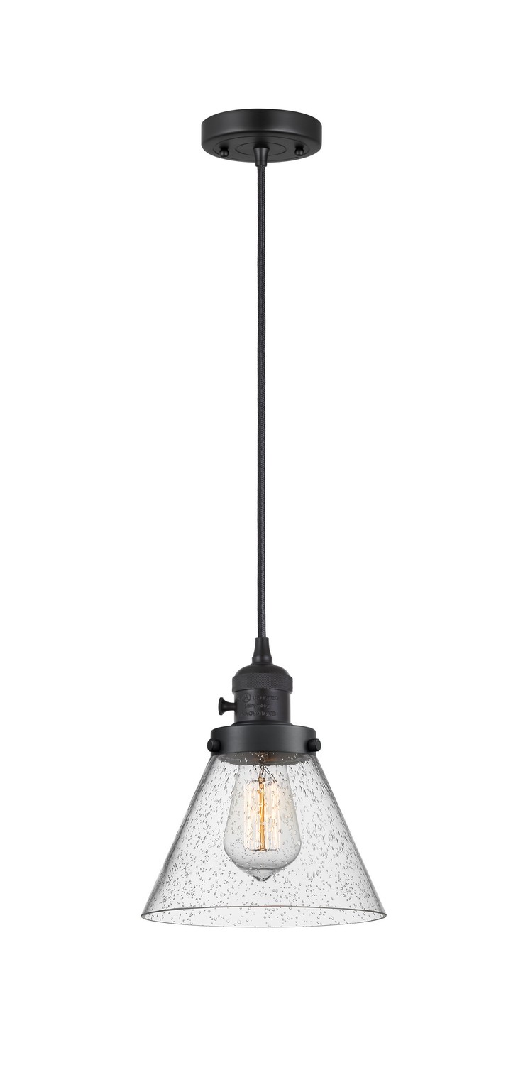 LED Mini Pendant by Innovations - Franklin Restoration Collection, Matte Black Finish - 201CSW-BK-G44-LED