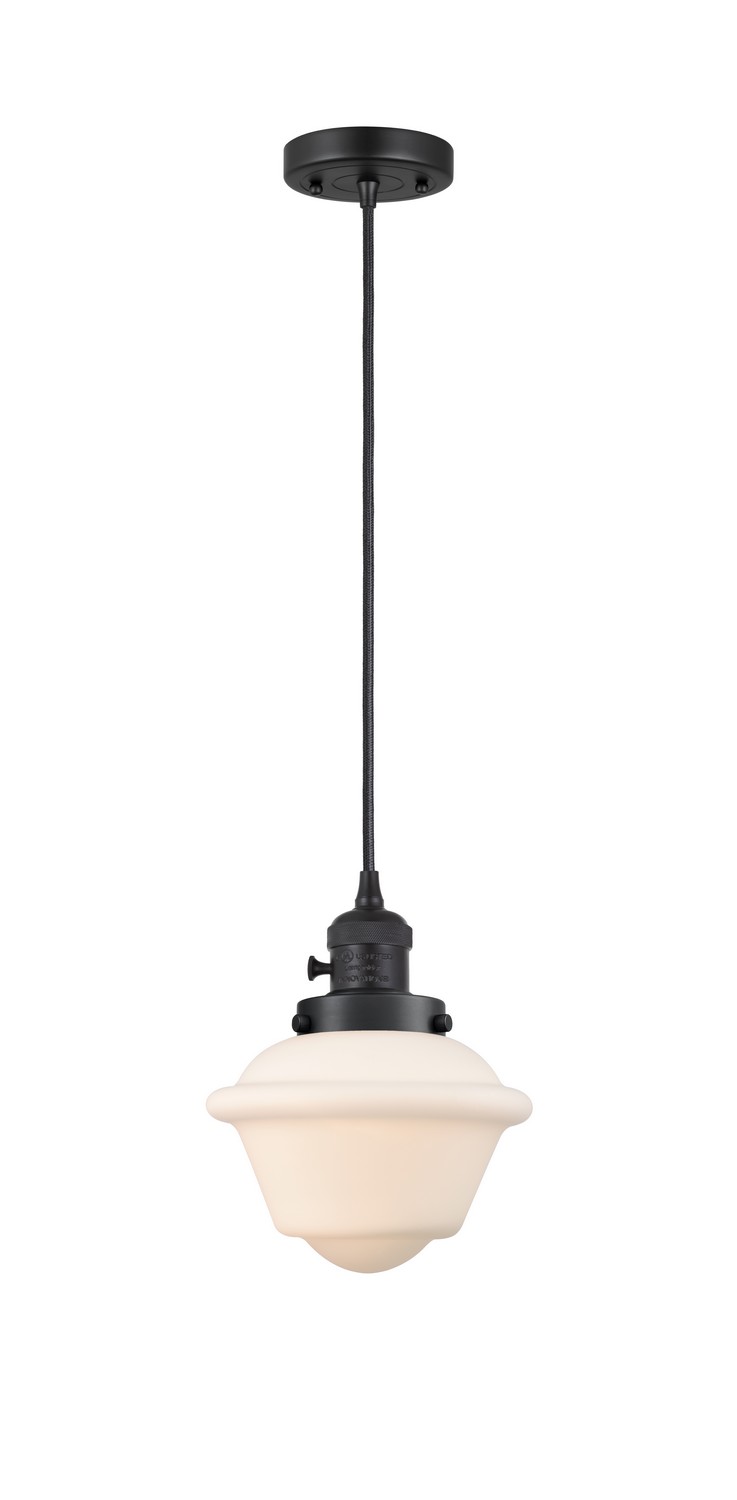One Light Mini Pendant by Innovations - Franklin Restoration Collection, Matte Black Finish - 201CSW-BK-G531