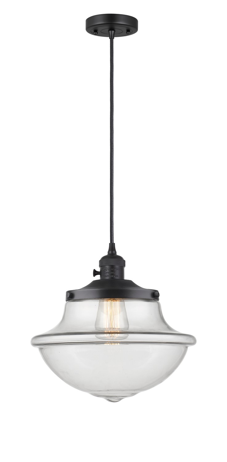 One Light Mini Pendant by Innovations - Franklin Restoration Collection, Matte Black Finish - 201CSW-BK-G542