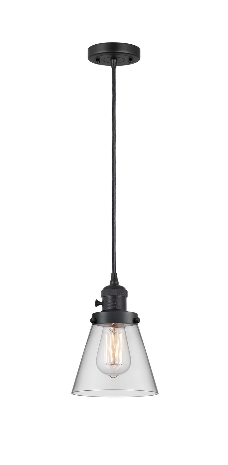 LED Mini Pendant by Innovations - Franklin Restoration Collection, Matte Black Finish - 201CSW-BK-G62-LED
