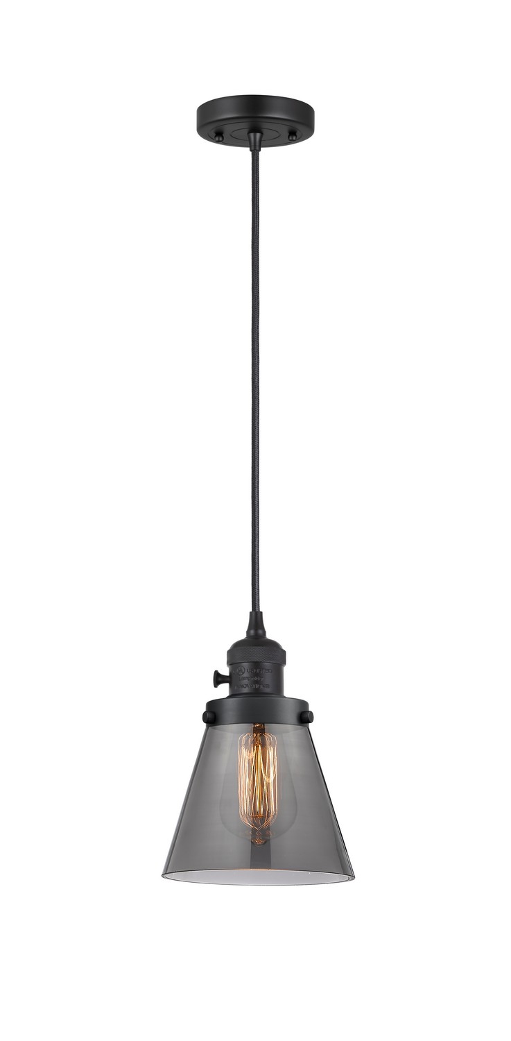 LED Mini Pendant by Innovations - Franklin Restoration Collection, Matte Black Finish - 201CSW-BK-G63-LED