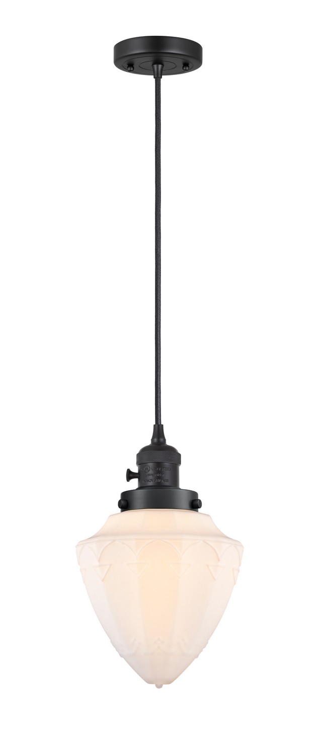 LED Mini Pendant by Innovations - Franklin Restoration Collection, Matte Black Finish - 201CSW-BK-G661-7-LED