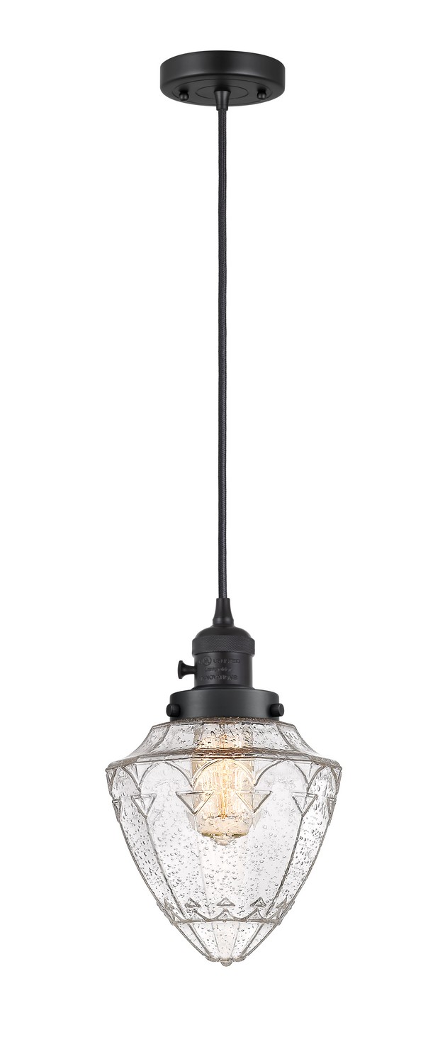 LED Mini Pendant by Innovations - Franklin Restoration Collection, Matte Black Finish - 201CSW-BK-G664-7-LED
