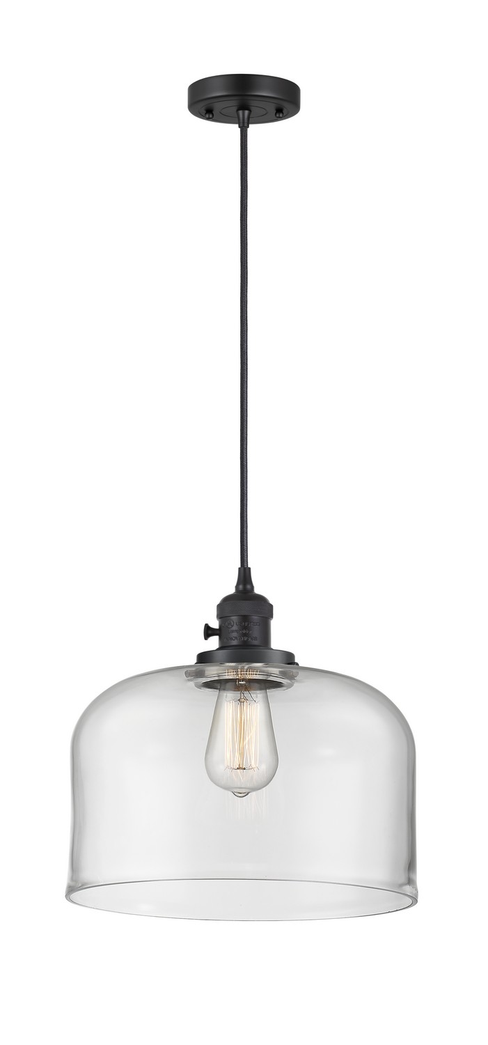 LED Mini Pendant by Innovations - Franklin Restoration Collection, Matte Black Finish - 201CSW-BK-G72-L-LED