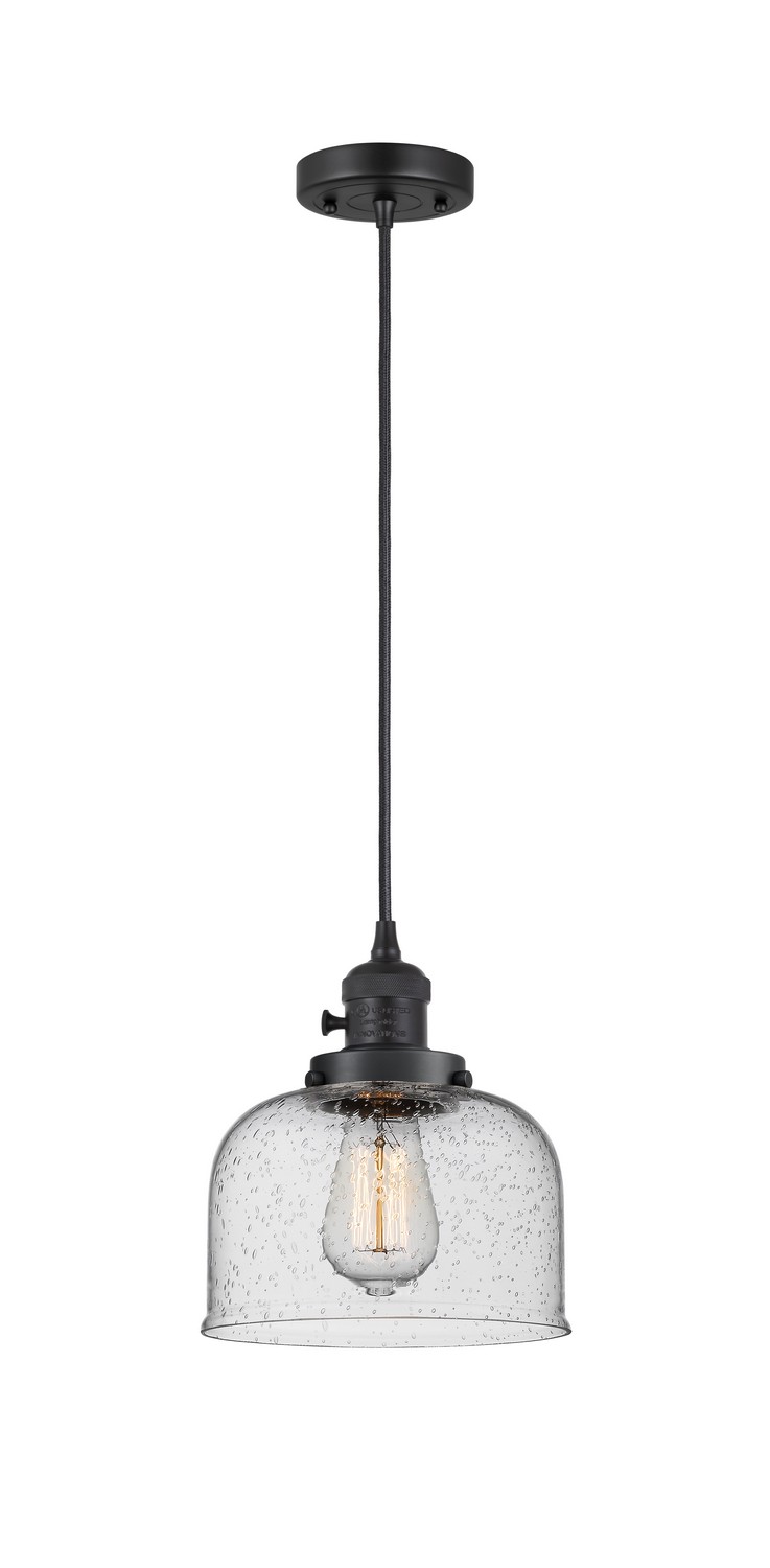 LED Mini Pendant by Innovations - Franklin Restoration Collection, Matte Black Finish - 201CSW-BK-G74-LED