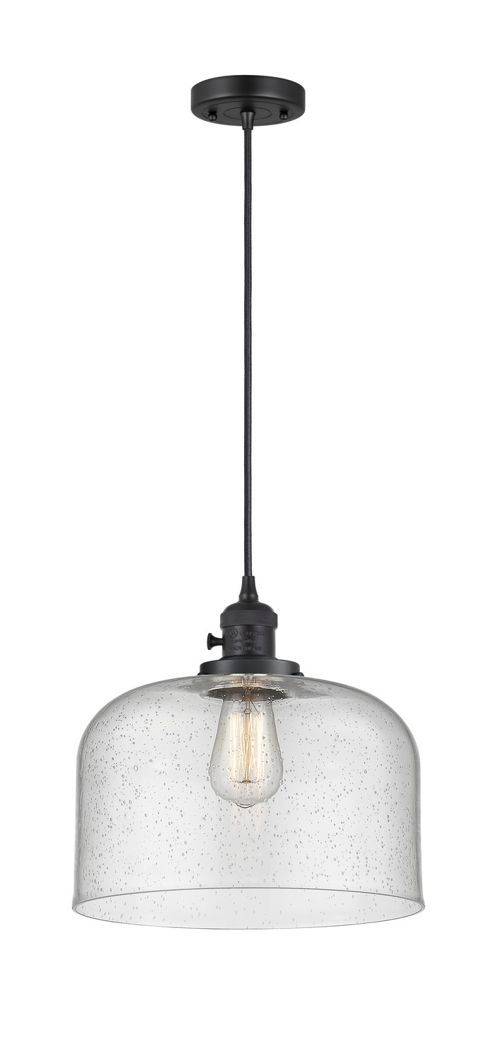 LED Mini Pendant by Innovations - Franklin Restoration Collection, Matte Black Finish - 201CSW-BK-G74-L-LED