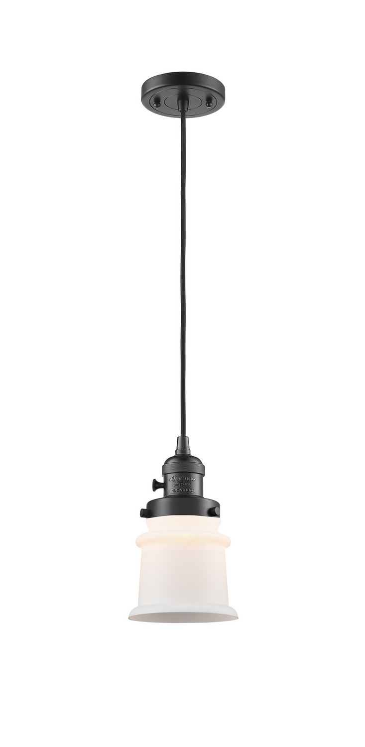 One Light Mini Pendant by Innovations - Franklin Restoration Collection, Oil Rubbed Bronze Finish - 201CSW-OB-G181S