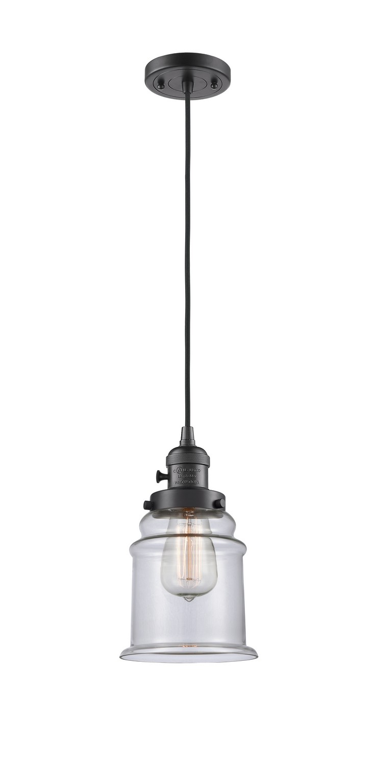 One Light Mini Pendant by Innovations - Franklin Restoration Collection, Oil Rubbed Bronze Finish - 201CSW-OB-G182