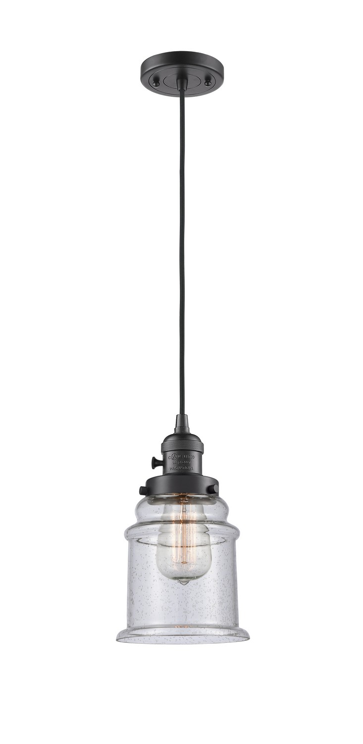 One Light Mini Pendant by Innovations - Franklin Restoration Collection, Oil Rubbed Bronze Finish - 201CSW-OB-G184