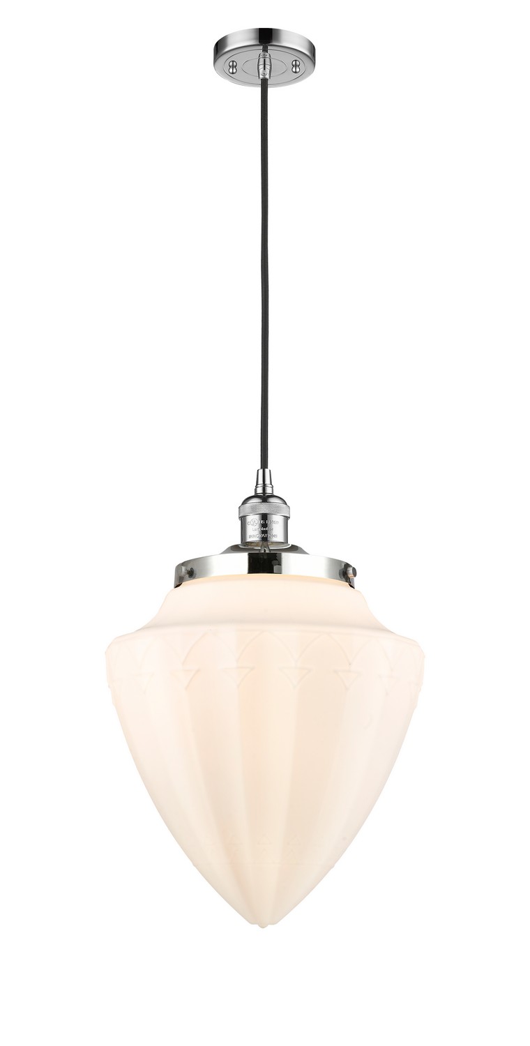 One Light Mini Pendant by Innovations - Franklin Restoration Collection, Polished Chrome Finish - 201C-PC-G661-12
