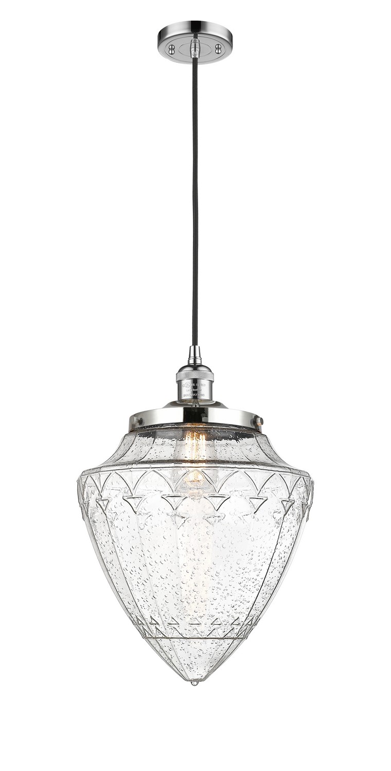 One Light Mini Pendant by Innovations - Franklin Restoration Collection, Polished Chrome Finish - 201C-PC-G664-12