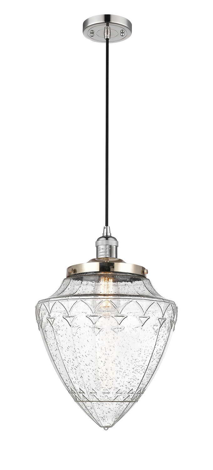 One Light Mini Pendant by Innovations - Franklin Restoration Collection, Polished Nickel Finish - 201C-PN-G664-12