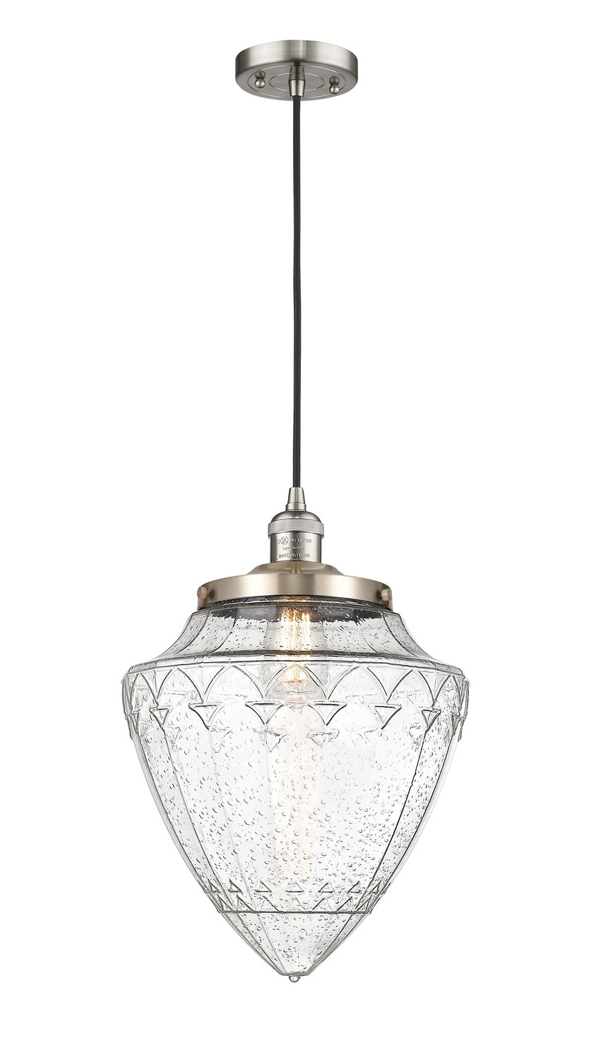 One Light Mini Pendant by Innovations - Franklin Restoration Collection, Brushed Satin Nickel Finish - 201C-SN-G664-12