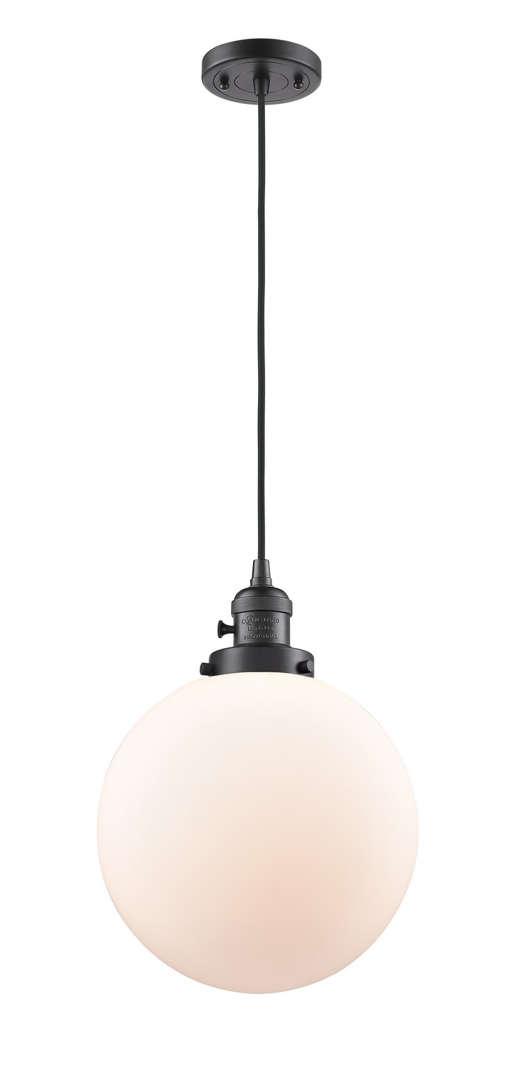 LED Mini Pendant by Innovations - Franklin Restoration Collection, Oil Rubbed Bronze Finish - 201CSW-OB-G201-10-LED