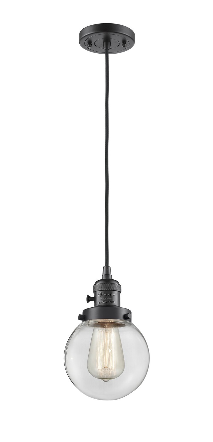 One Light Mini Pendant by Innovations - Franklin Restoration Collection, Oil Rubbed Bronze Finish - 201CSW-OB-G202-6
