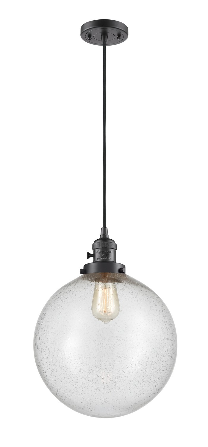 One Light Mini Pendant by Innovations - Franklin Restoration Collection, Oil Rubbed Bronze Finish - 201CSW-OB-G204-12