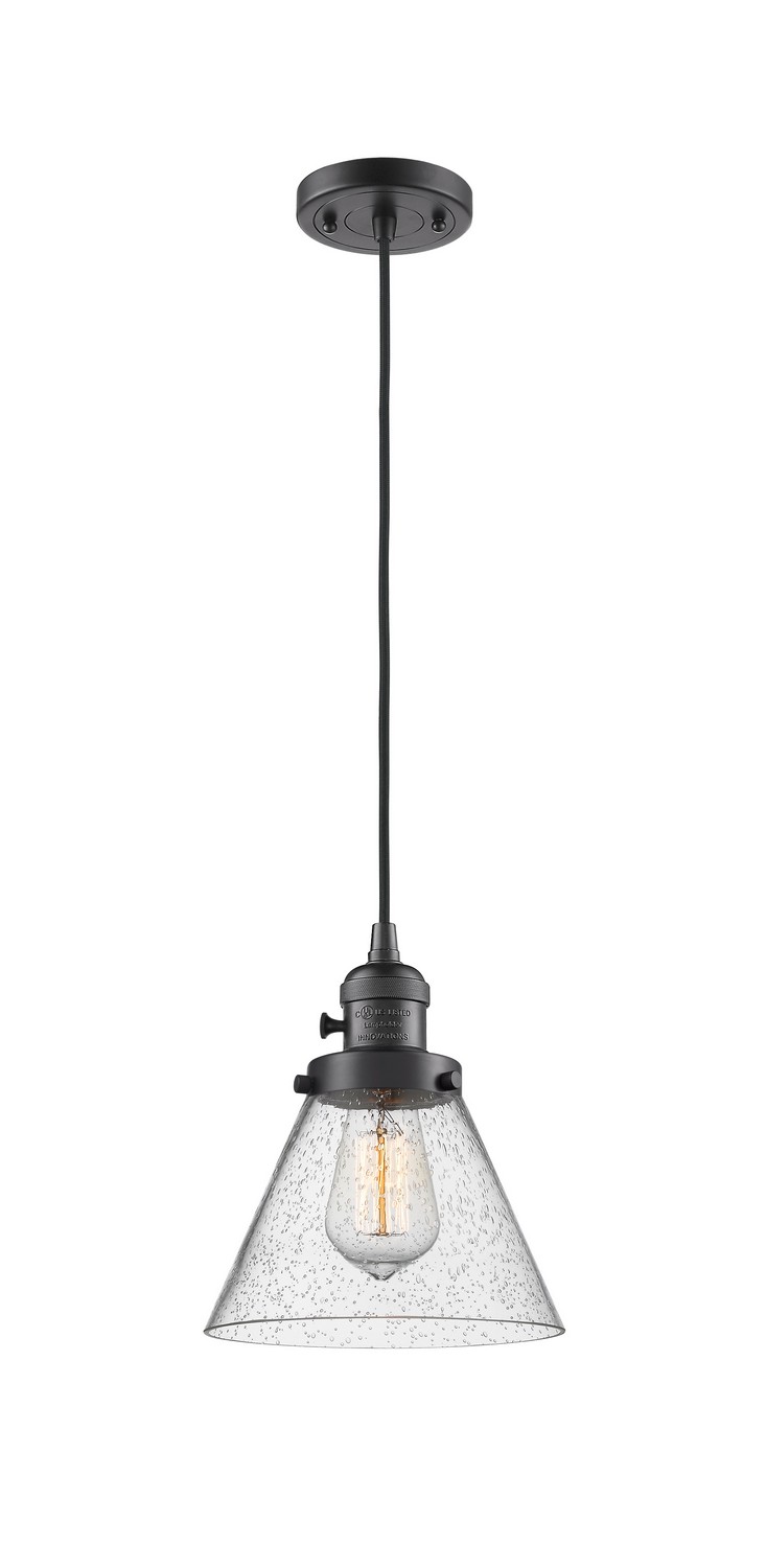 One Light Mini Pendant by Innovations - Franklin Restoration Collection, Oil Rubbed Bronze Finish - 201CSW-OB-G44