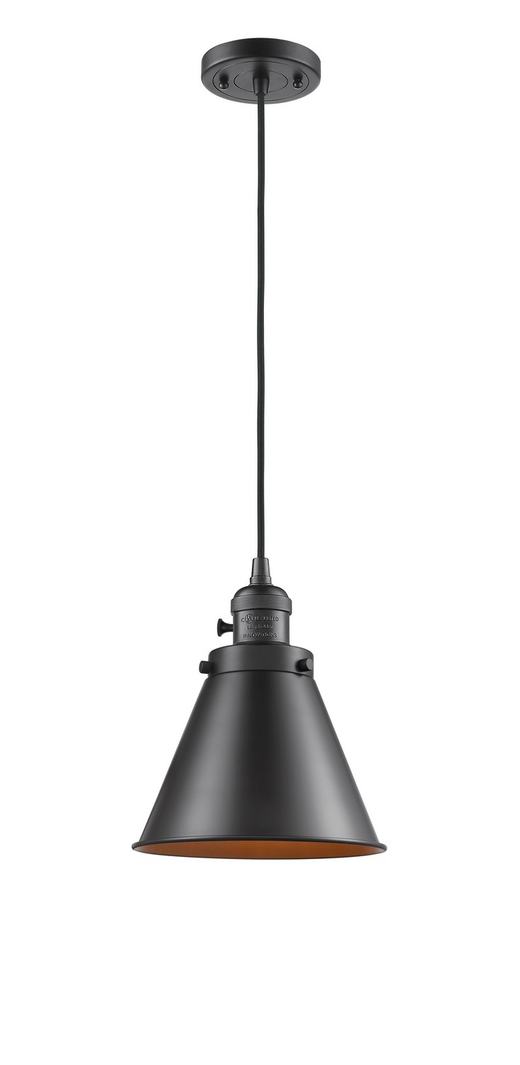 One Light Mini Pendant by Innovations - Franklin Restoration Collection, Oil Rubbed Bronze Finish - 201CSW-OB-M13-OB
