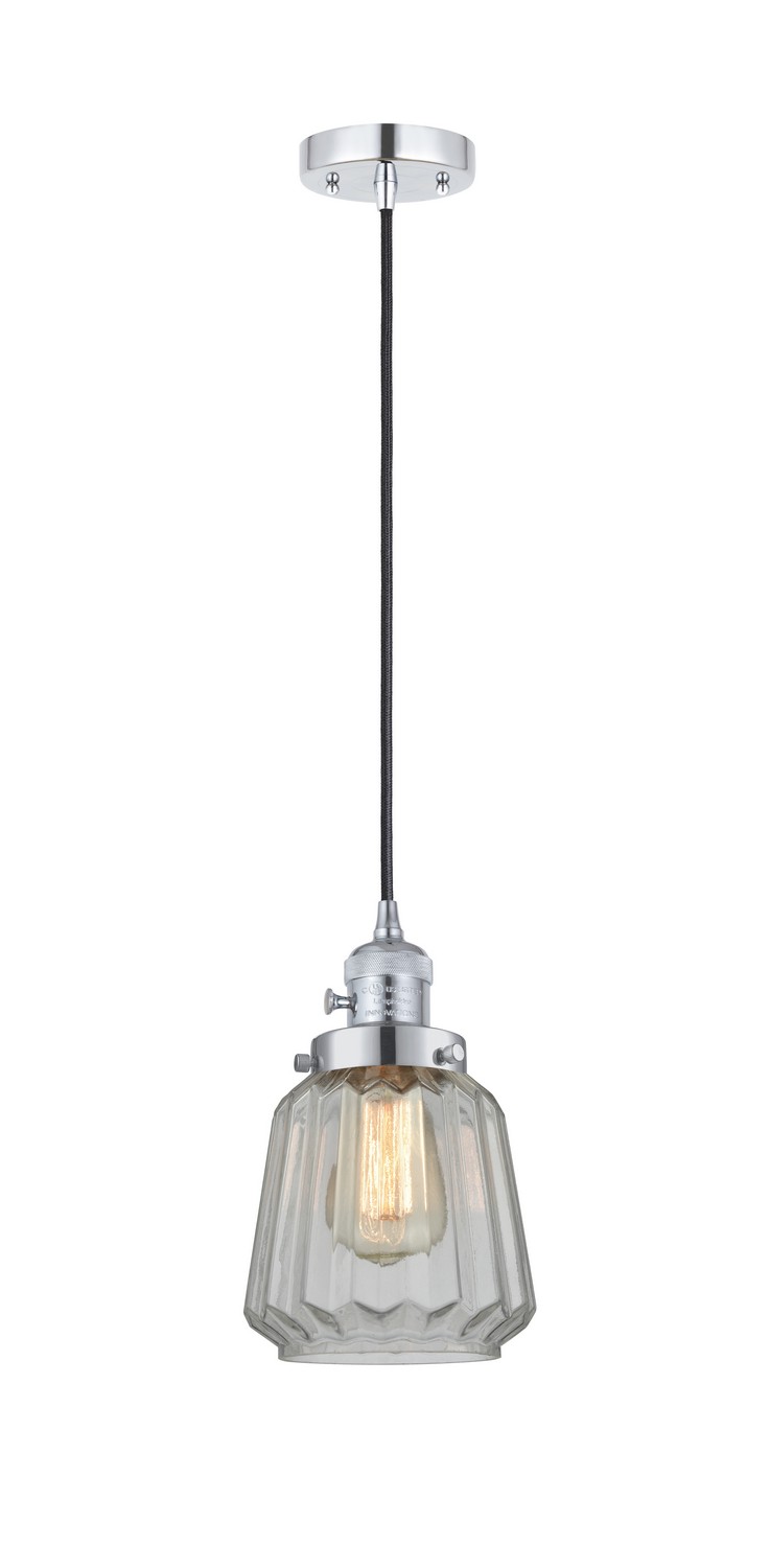 One Light Mini Pendant by Innovations - Franklin Restoration Collection, Polished Chrome Finish - 201CSW-PC-G142
