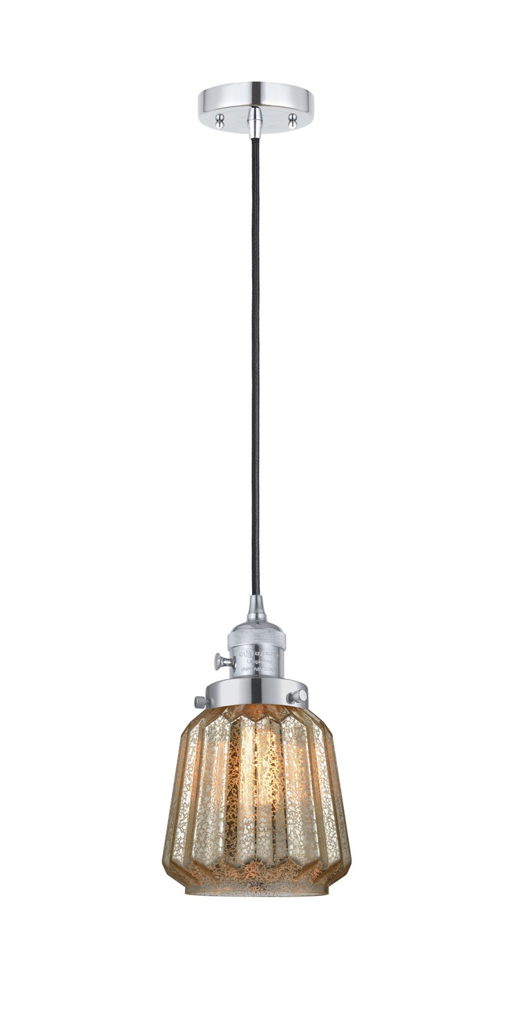 LED Mini Pendant by Innovations - Franklin Restoration Collection, Polished Chrome Finish - 201CSW-PC-G146-LED