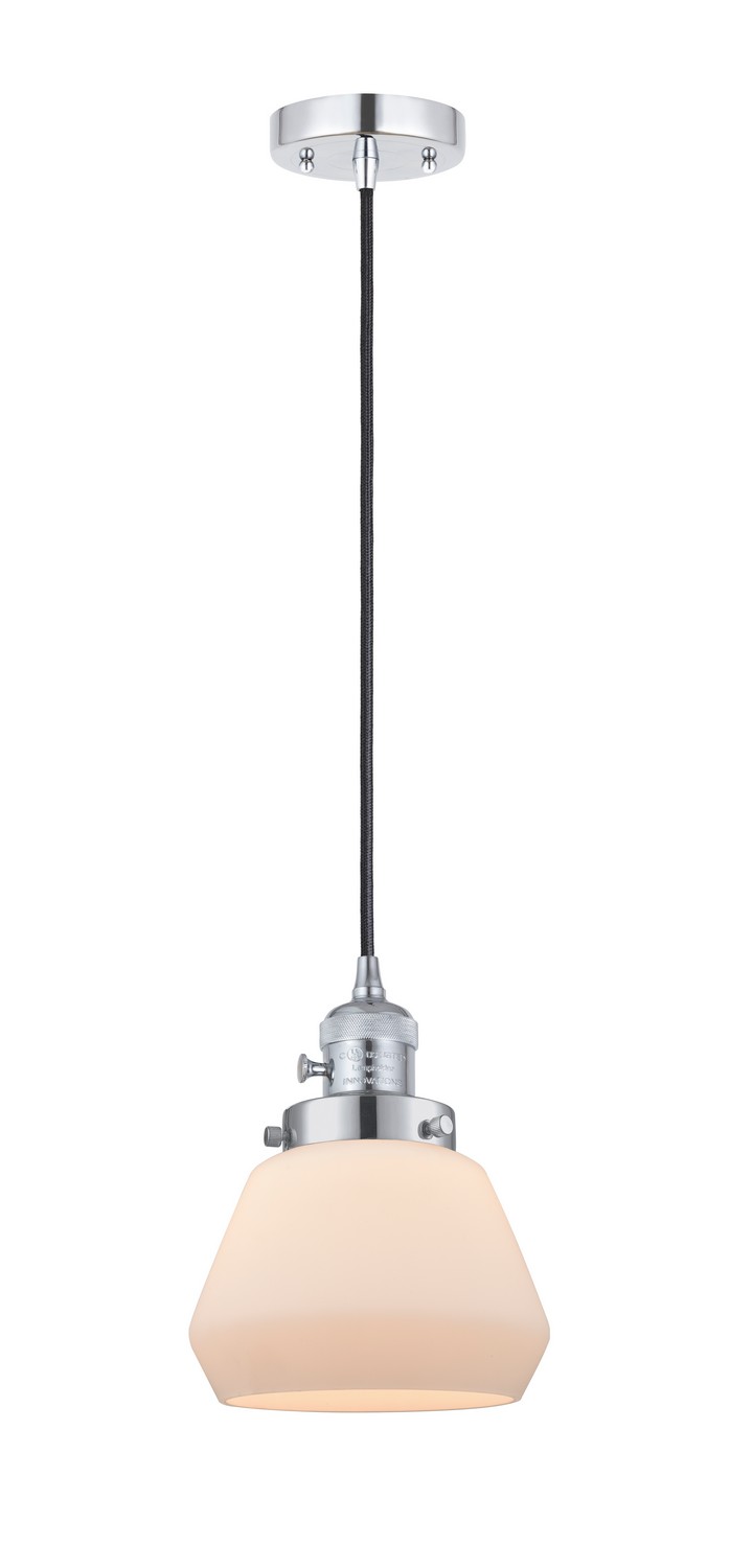 One Light Mini Pendant by Innovations - Franklin Restoration Collection, Polished Chrome Finish - 201CSW-PC-G171