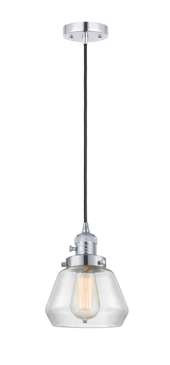 One Light Mini Pendant by Innovations - Franklin Restoration Collection, Polished Chrome Finish - 201CSW-PC-G172