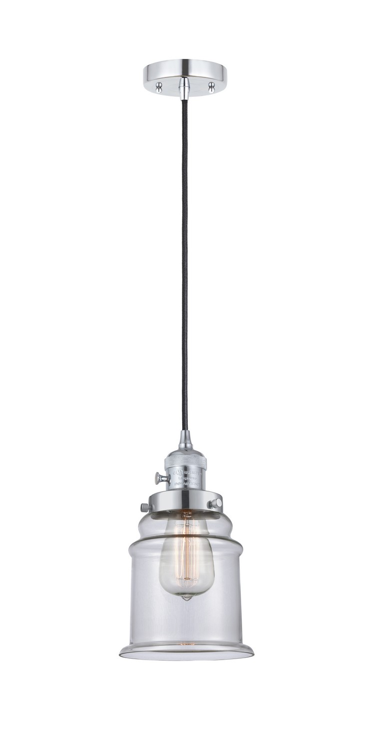 LED Mini Pendant by Innovations - Franklin Restoration Collection, Polished Chrome Finish - 201CSW-PC-G182-LED
