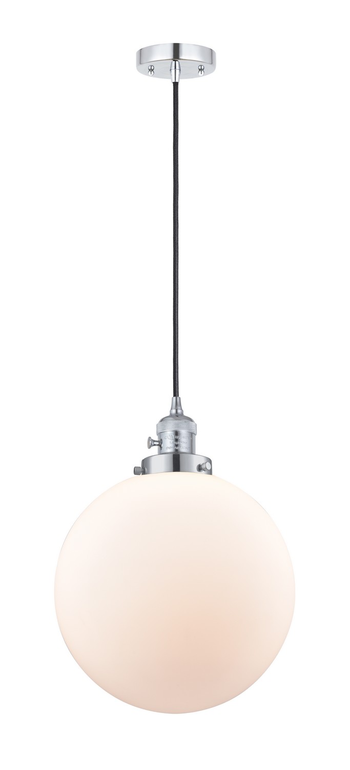 One Light Mini Pendant by Innovations - Franklin Restoration Collection, Polished Chrome Finish - 201CSW-PC-G201-12