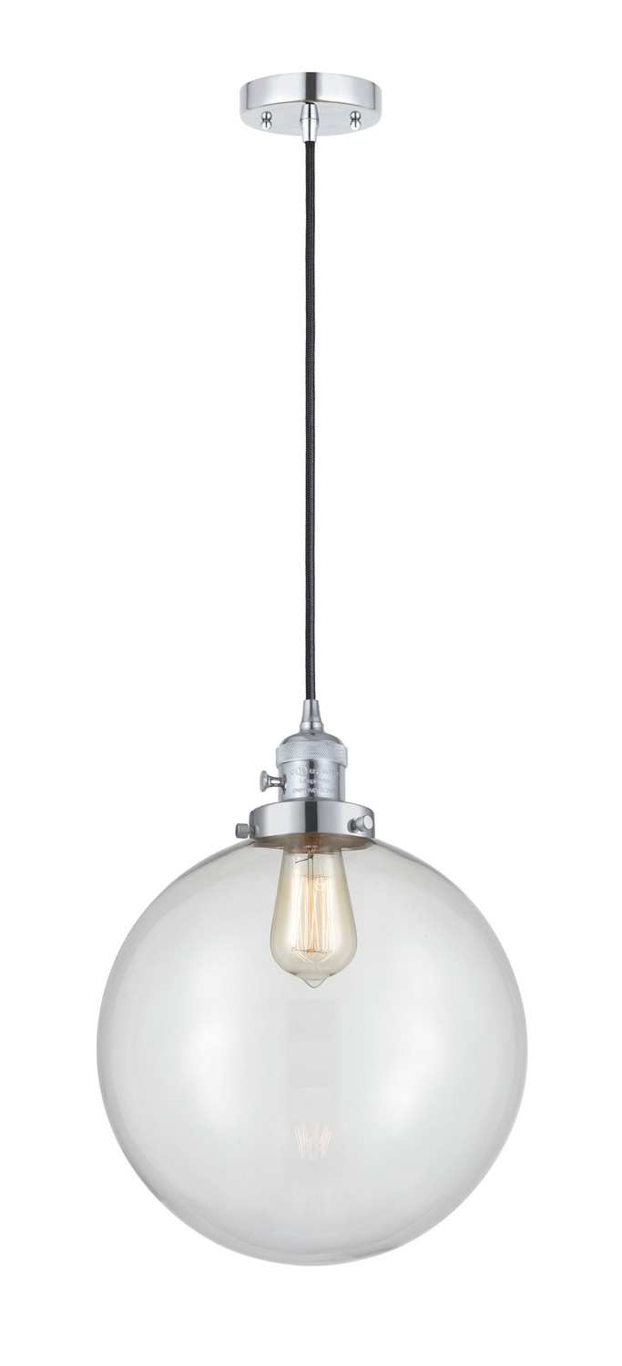 LED Mini Pendant by Innovations - Franklin Restoration Collection, Polished Chrome Finish - 201CSW-PC-G202-12-LED